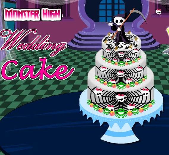 monster high wedding cake game